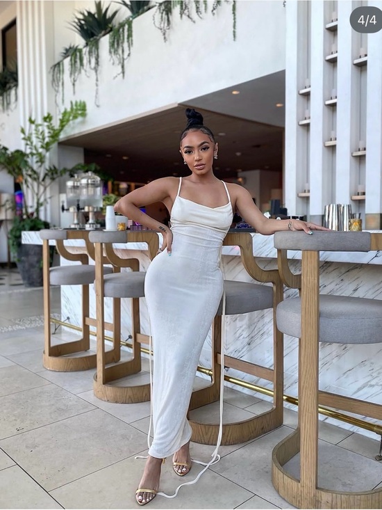 LiberateLA Dresses & Skirts - Elegant Off-White Maxi Dress Open Back